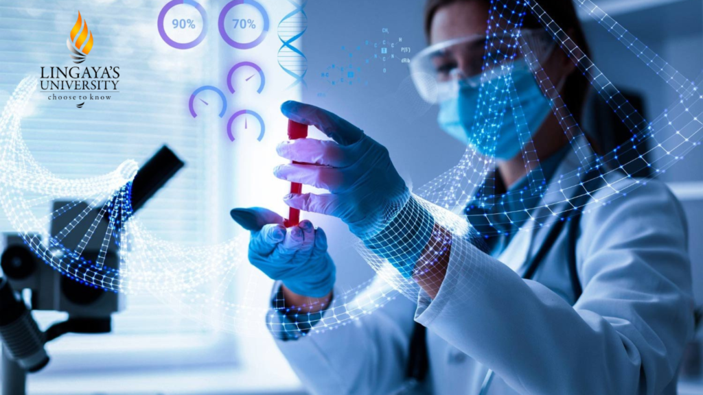 Students practicing lab techniques in Bachelor of Vocation in Medical Laboratory Technology course